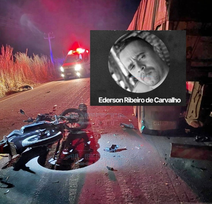 Identificado o motociclista que morreu após com carreta parada na MT-242 em Itanhanga/MT (Veja o vídeo)
