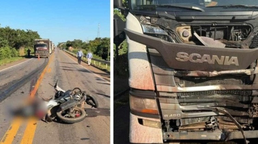 Indígena morre após colisão frontal com carreta na BR-174 em Pontes e Lacerda/MT (Veja o vídeo)