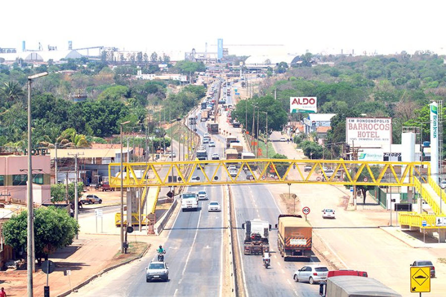 Obras no Anel Viário fecham totalmente a BR-364 em Rondonópolis neste sábado